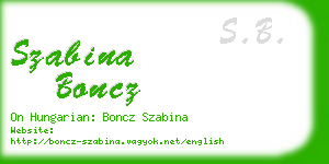 szabina boncz business card
